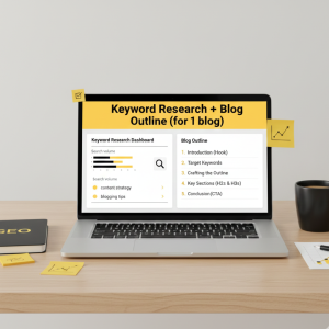 Keyword Research + Blog Outline for 1 blog