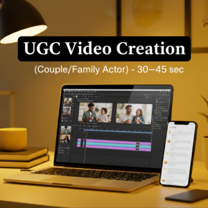 UGC Video Creation (Couple/Family Actor) – 30–45 sec
