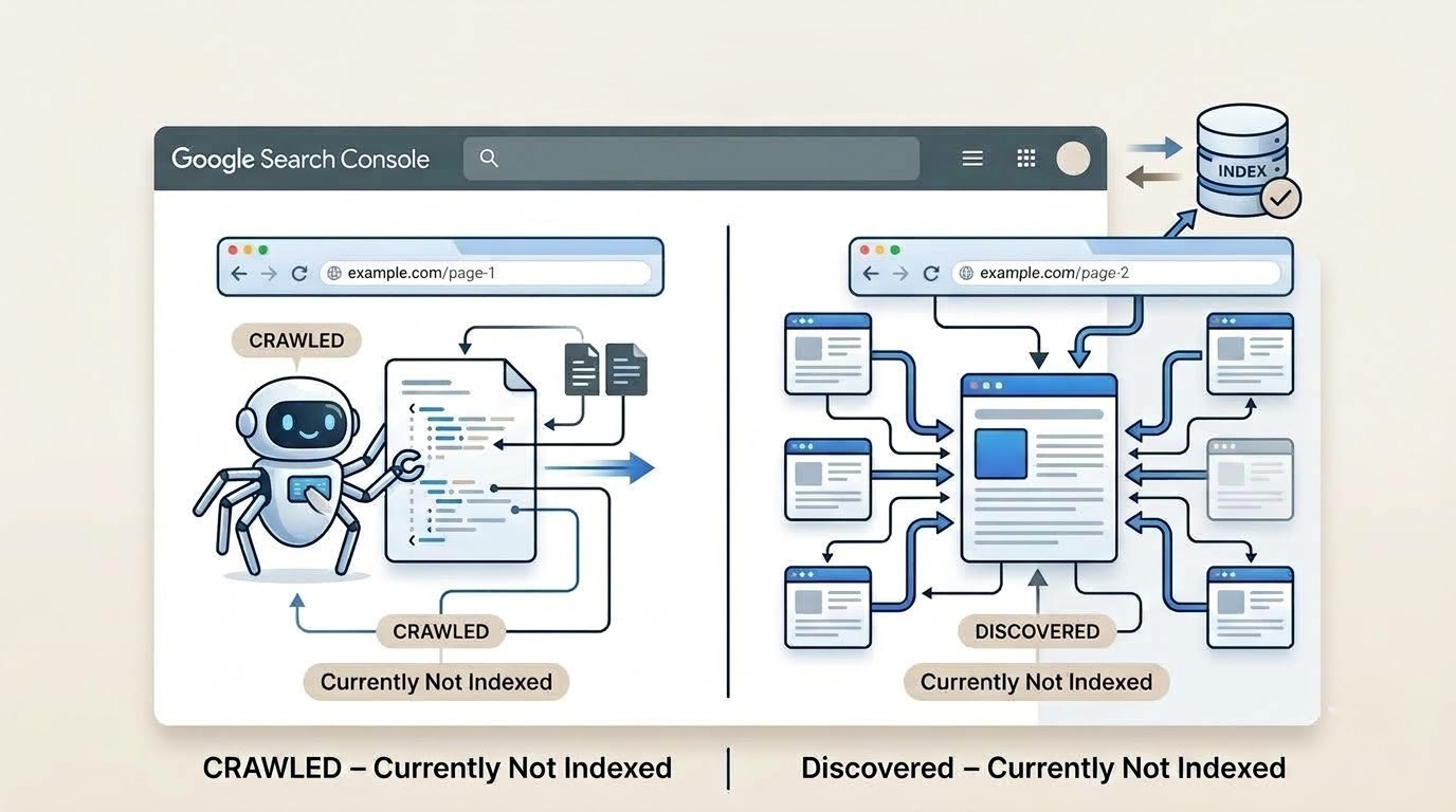Crawled – Currently Not Indexed vs. Discovered – Currently Not Indexed: What’s the Difference (and Why It Matters)